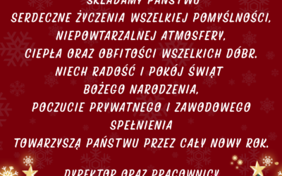 Życzenia świąteczne od dyrekcji i pracowników naszego żłobka